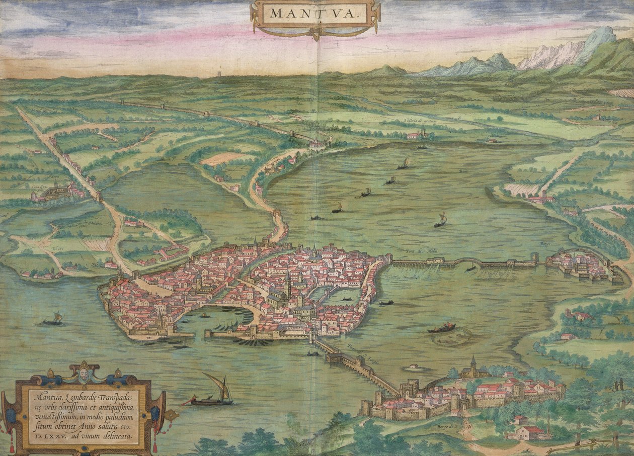 Kaart van Mantua, uit 
