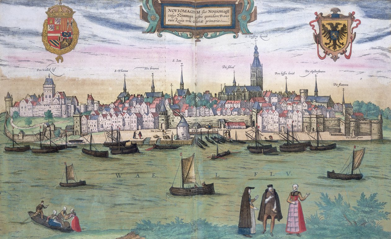 Kaart van Nijmegen, uit 