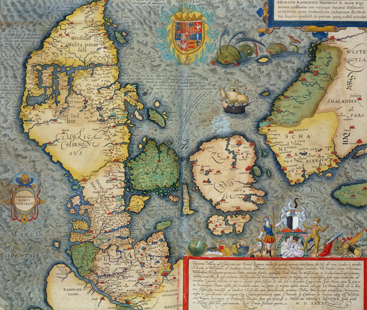 Kaart van Noord-Europa, uit 