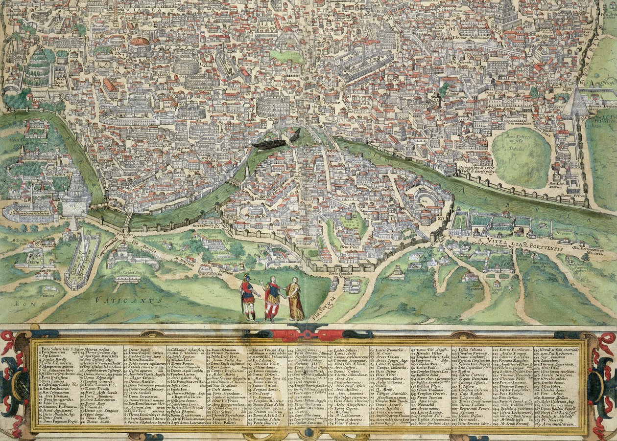 Kaart van Rome, uit 