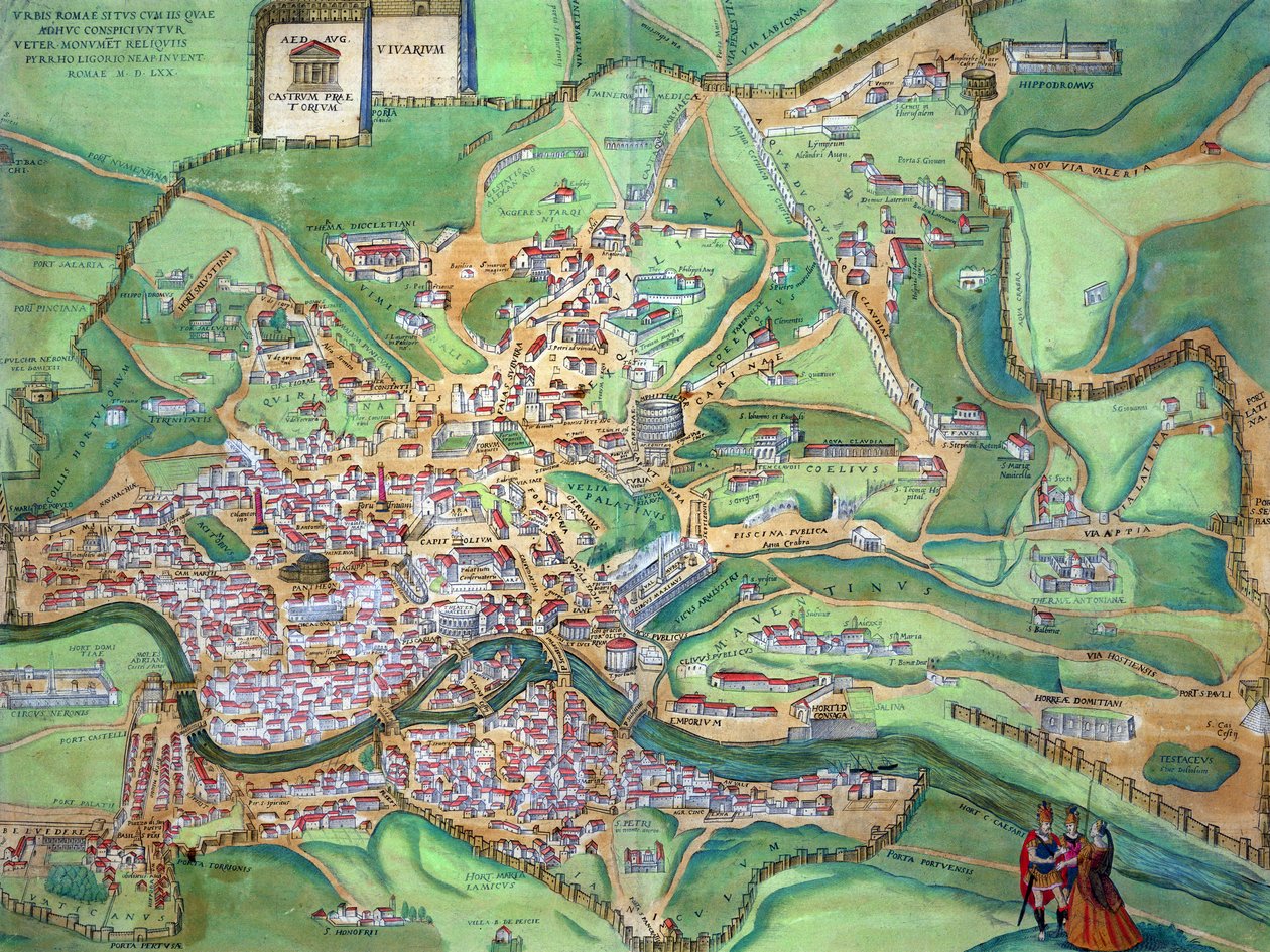 Kaart van Rome, uit 