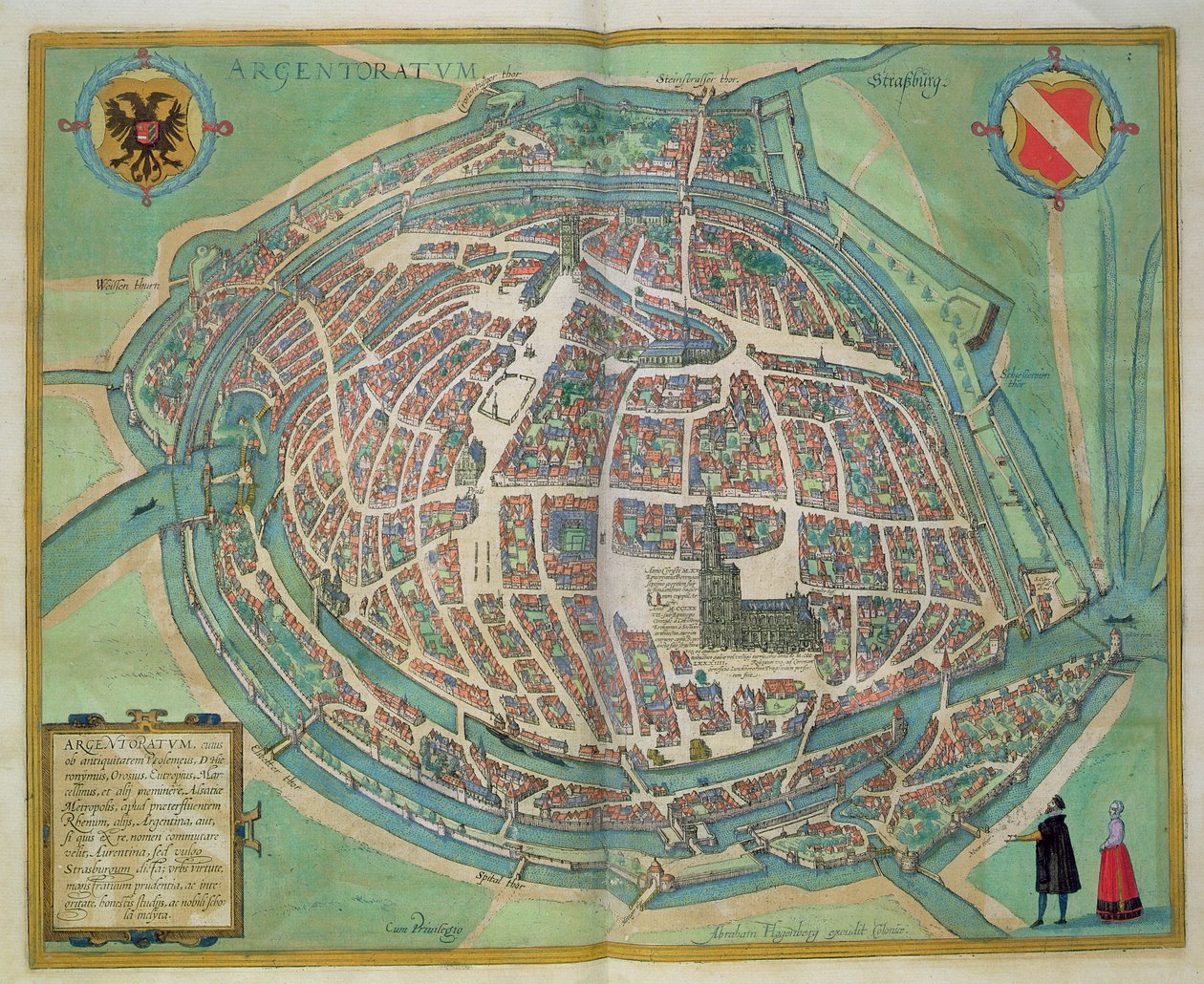 Kaart van Straatsburg, uit 
