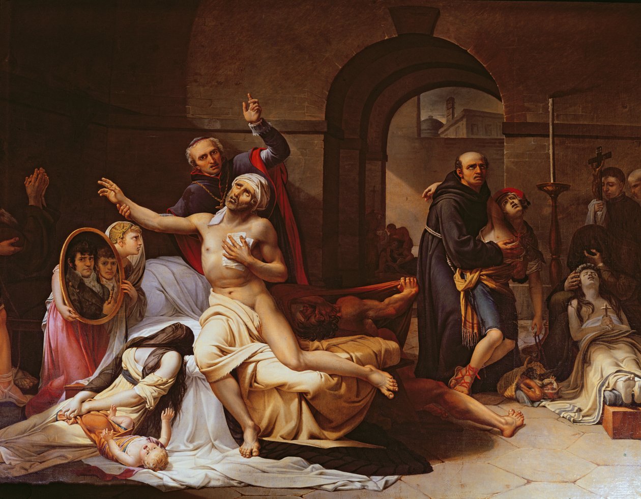 De Gele Koorts Epidemie in Valencia, ca. 1806 door José Aparicio