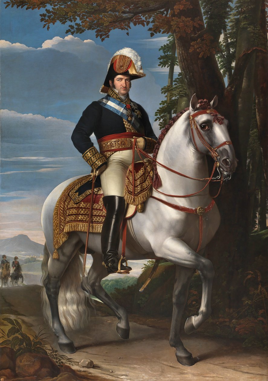 Fernando VII te paard door José de Madrazo y Agudo