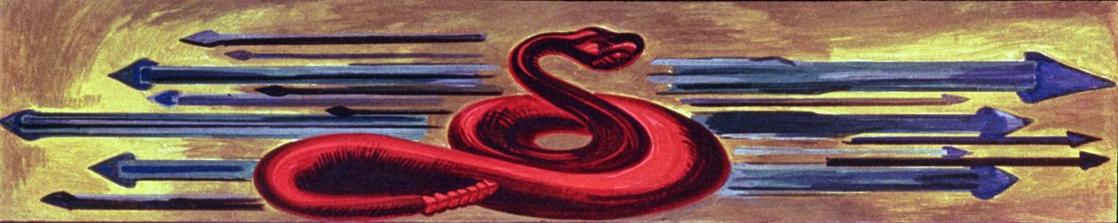 Decoratief Paneel met een Slang, uit Het Epos van de Amerikaanse Beschaving door José Clemente Orozco