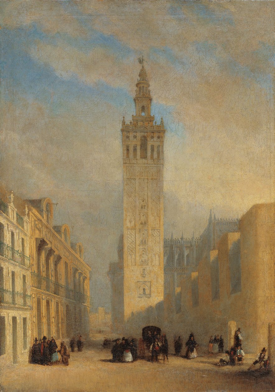 De Giralda gezien vanaf Calle Placentines door José Domínguez Bécquer