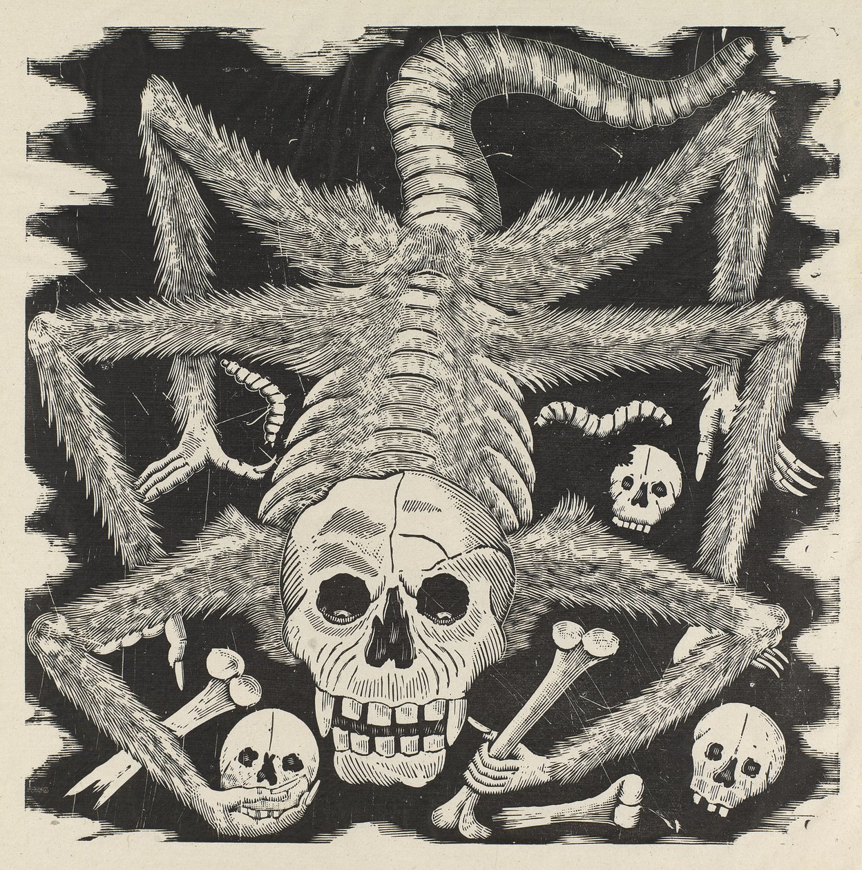 Calavera huertista, c.1914, gedrukt 1930 door José Guadalupe Posada