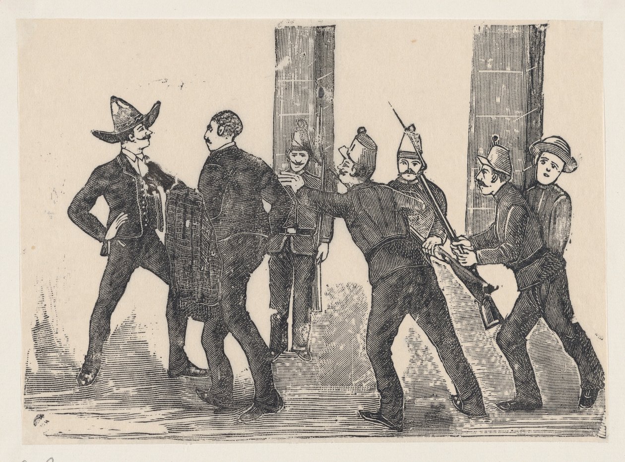 Executie van Jesus Bruno Martinez, 1892 door José Guadalupe Posada