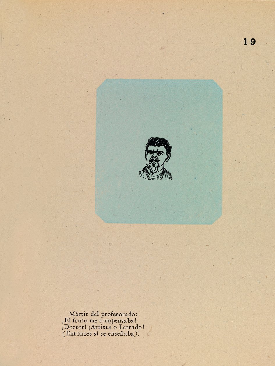 Portret van een leraar door José Guadalupe Posada