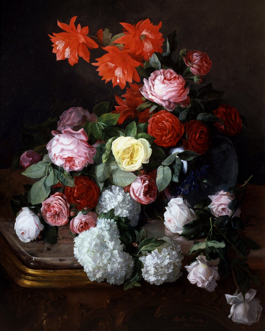 Stilleven van bloemen door José María Bracho Murillo