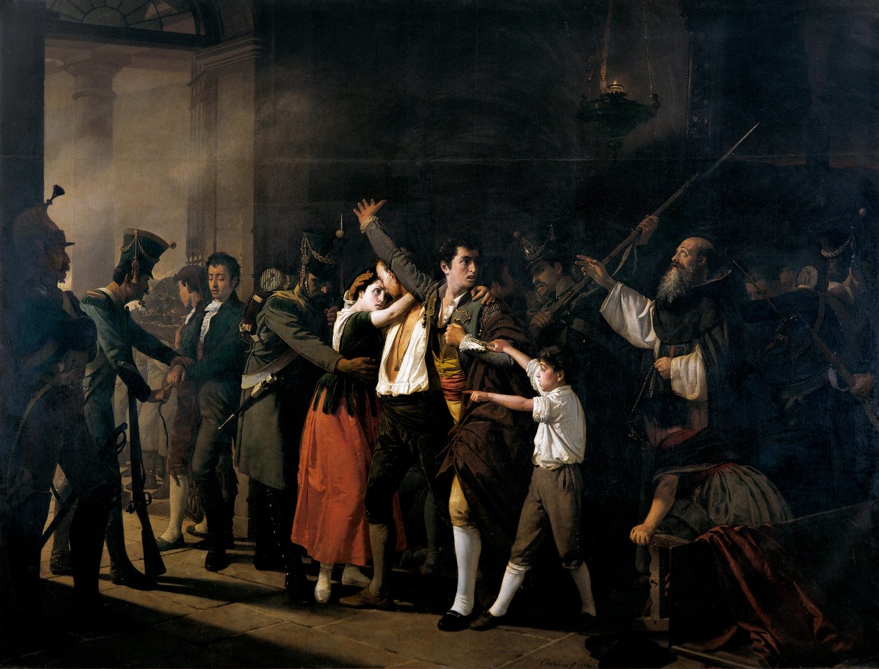Executie van de Spaanse patriotten in Buen Suceso (bij zonsopgang op 3 mei 1808) door José Marcelo Contreras y Muñoz