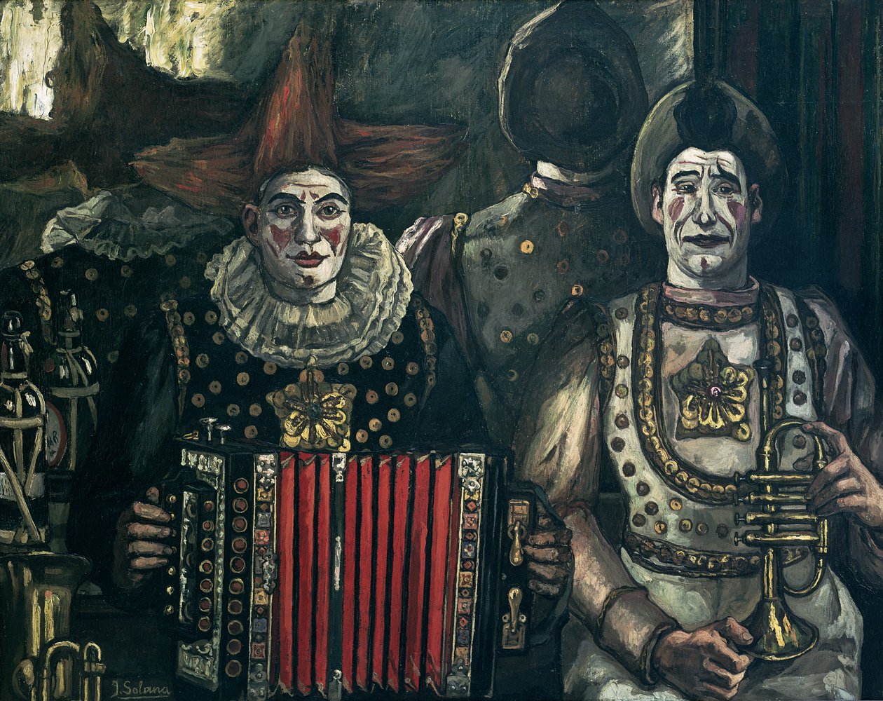 De Clowns, 1920 door Jose Gutierrez Solana