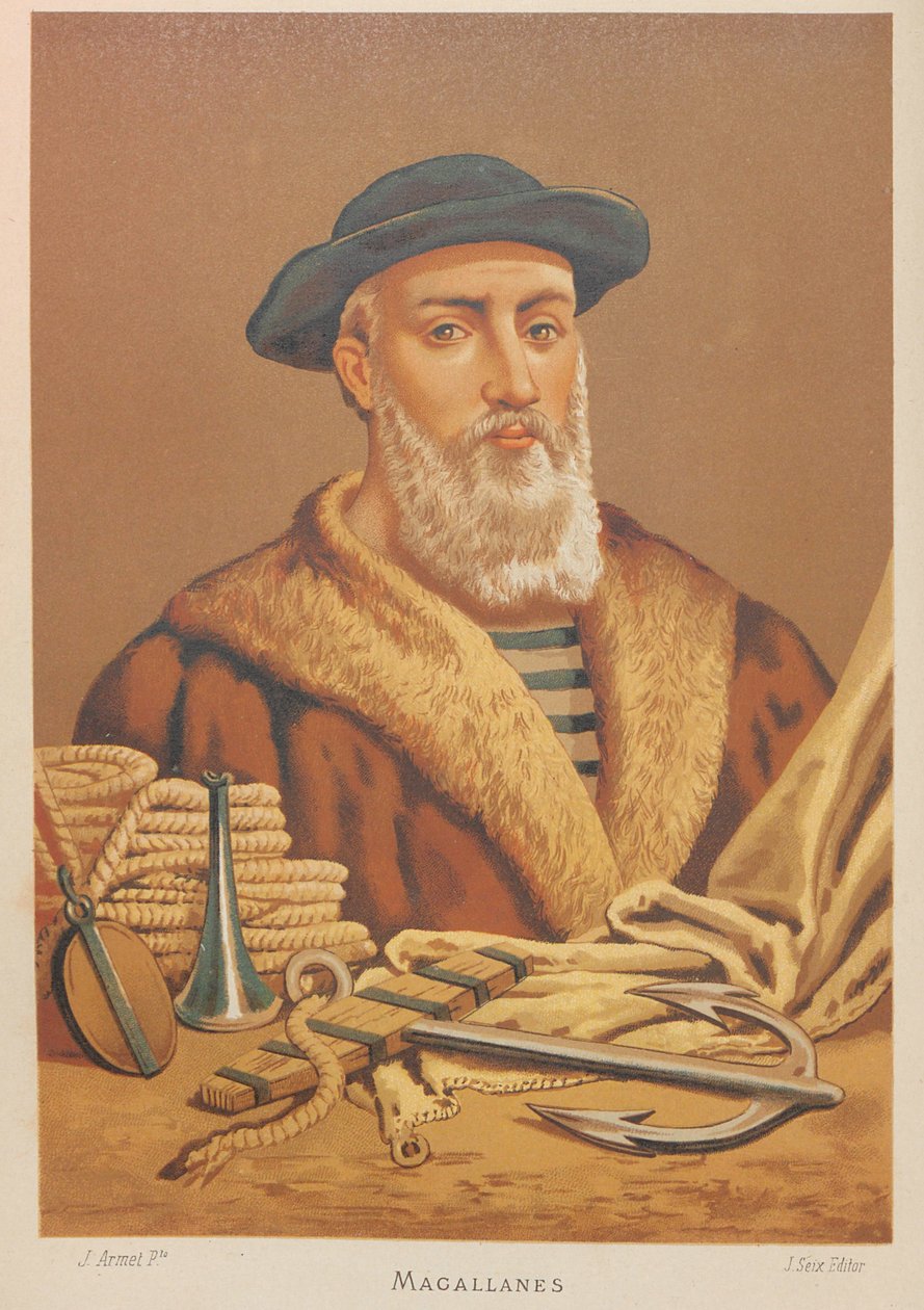 Portret van Ferdinand Magellaan 1470-1521 door Jose Armet Portanell