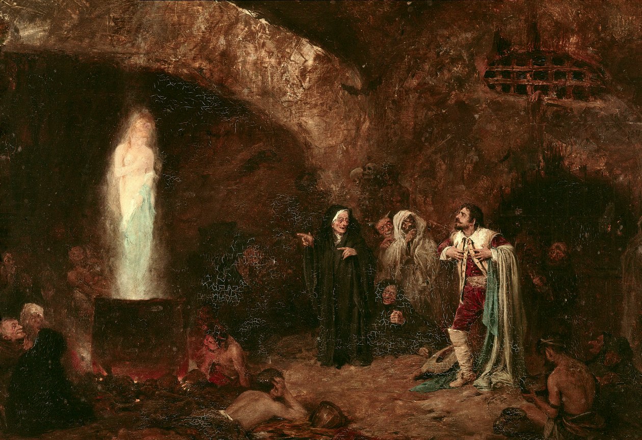 "De heksen of Faust" Illustratie voor het werk van Johann Wolfgang von Goethe (1749-1832) door Jose Benlliure y Gil