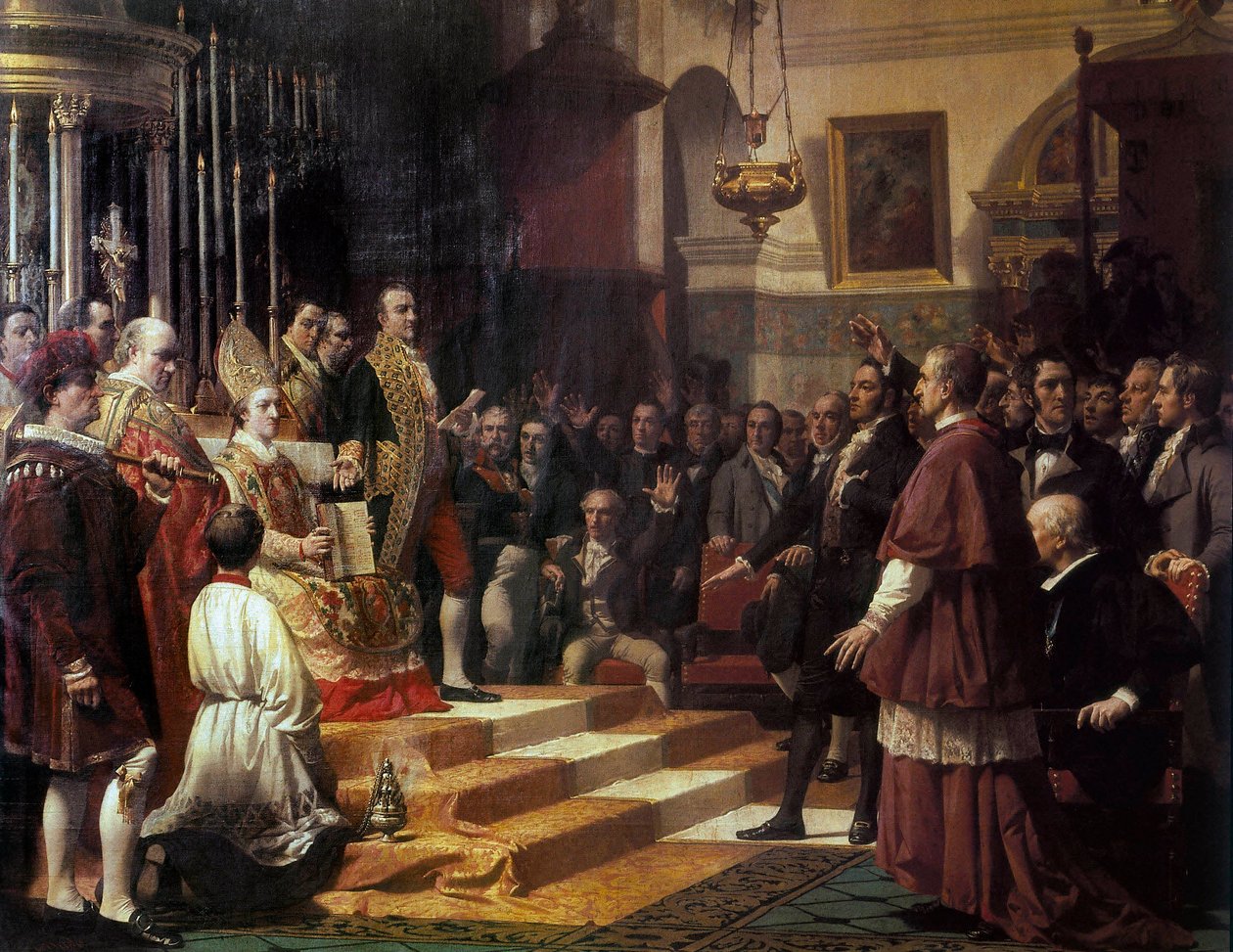 De eed van de Cortes de Cádiz in 1810 door Jose Casado del Alisal