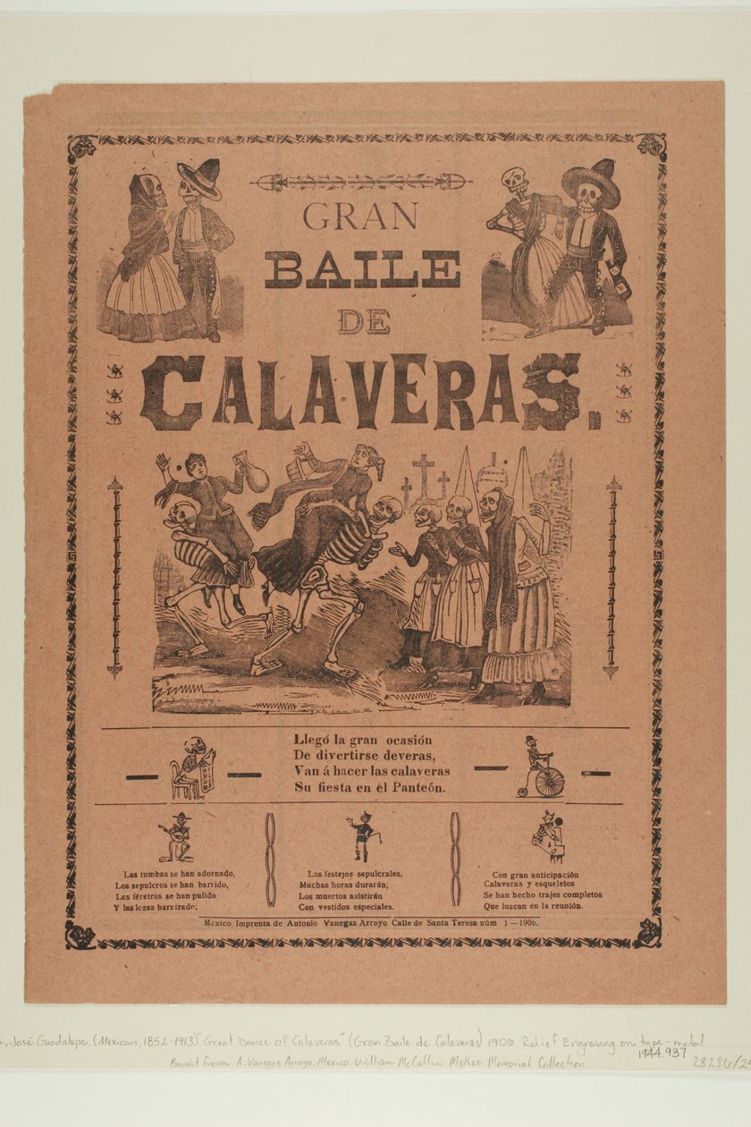 Großer Ball der Calaveras door José Guadalupe Posada