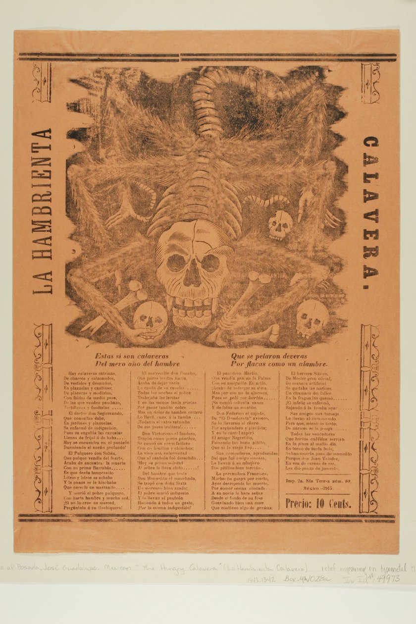 Die verhungernde Calavera door José Guadalupe Posada