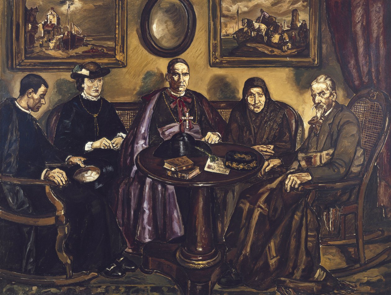 De Bezoek van de Bisschop (1926) door Jose Gutierrez Solana