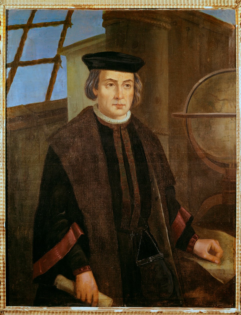 Portret van Christoffel Columbus door Jose Roldan