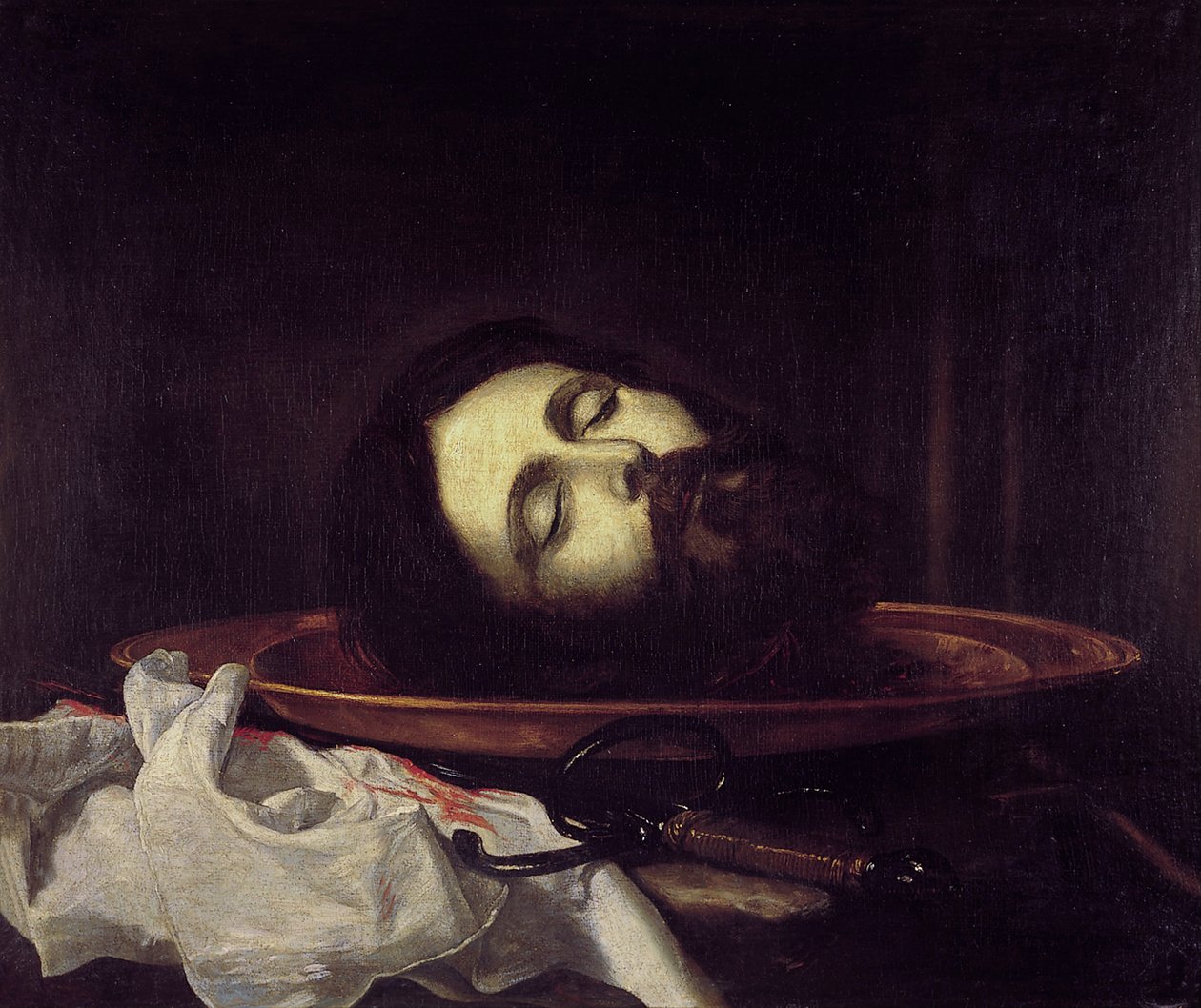 Het hoofd van Johannes de Doper door Jusepe de Ribera