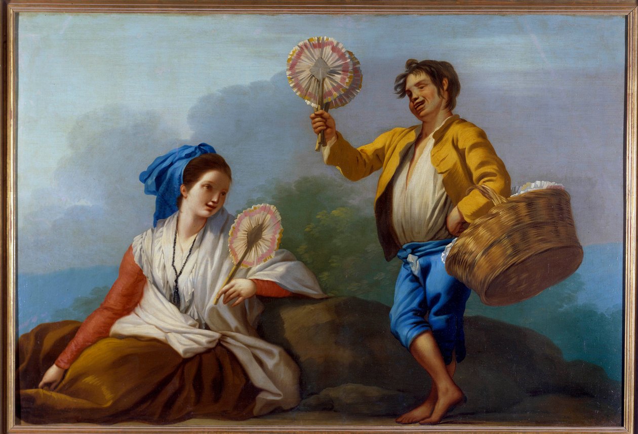 De koopman van waaiers door José del Castillo