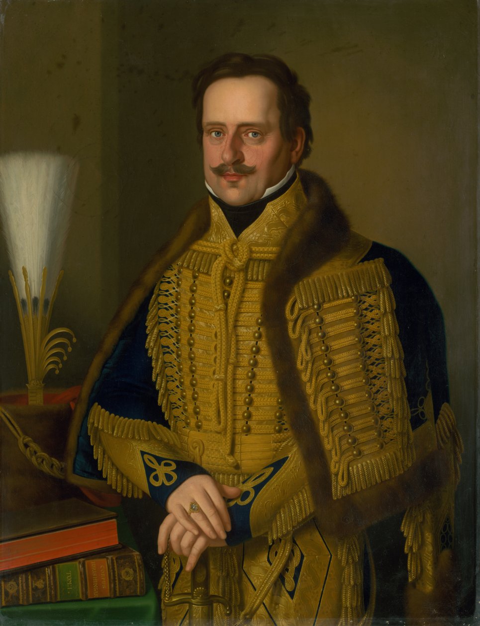 Portret van graaf Karol Csáky in ceremoniële uniform door Josef Czauczik