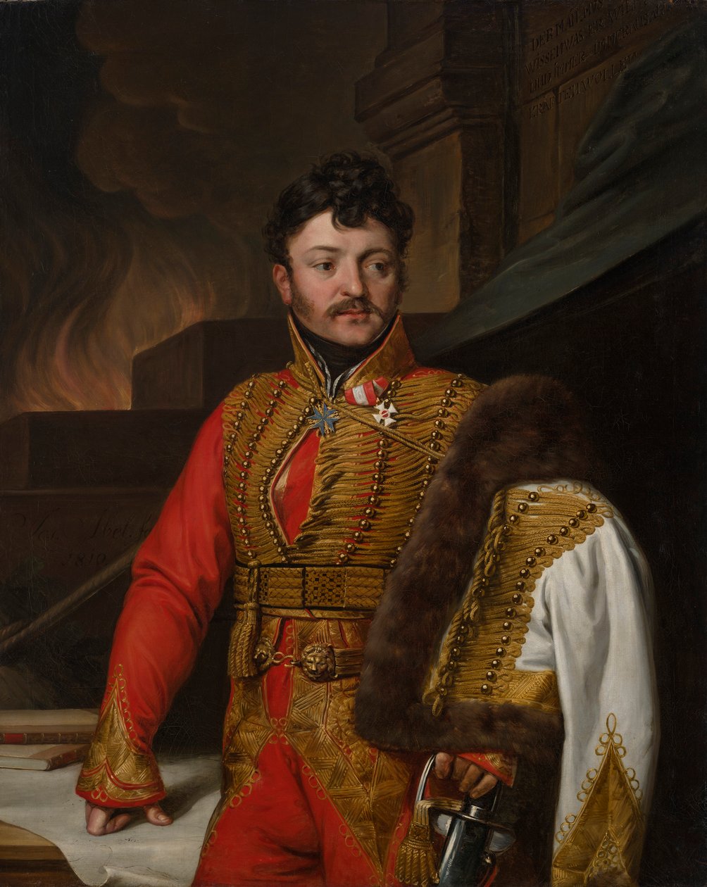 Duits: De k.k. Veldmaarschalk luitenant Ferdinand Graf von Wartensleben door Josef Abel