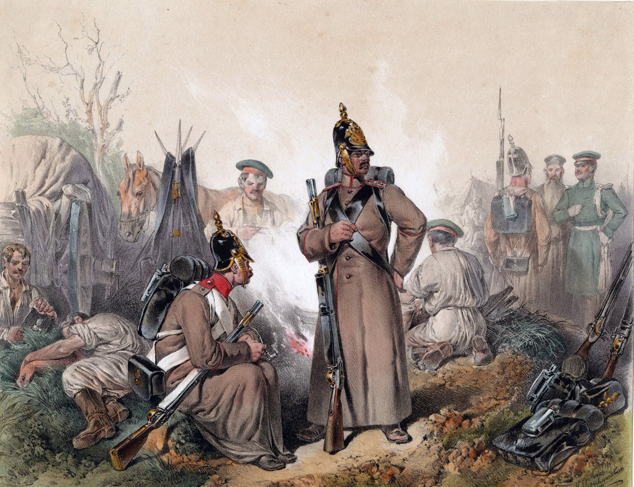 Een scène uit de onafhankelijkheidsoorlog in Hongarije in 1849 door Josef Anton Strassgschwandtner