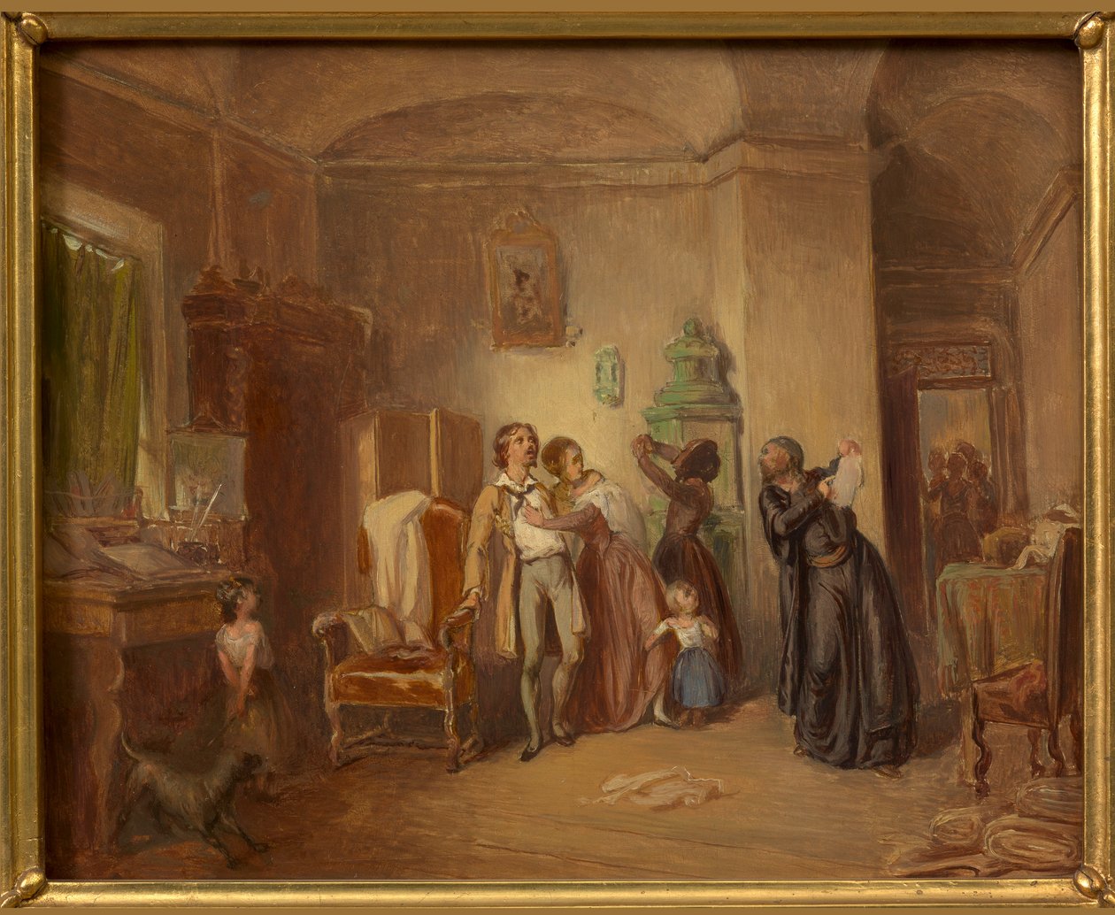 De woedende schuldeiser door Josef Danhauser