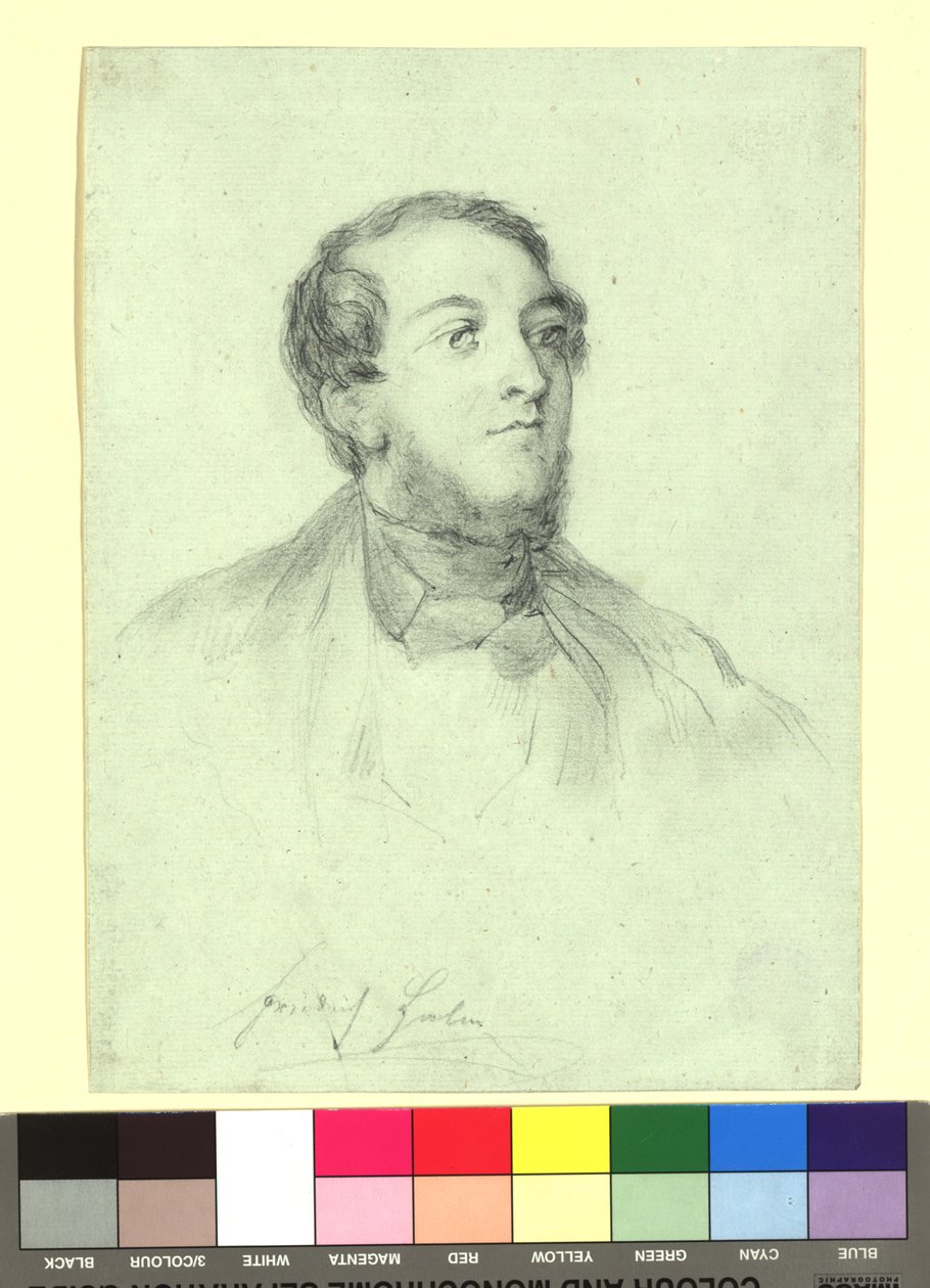 Friedrich Halm (1806-1871), dichter door Josef Danhauser