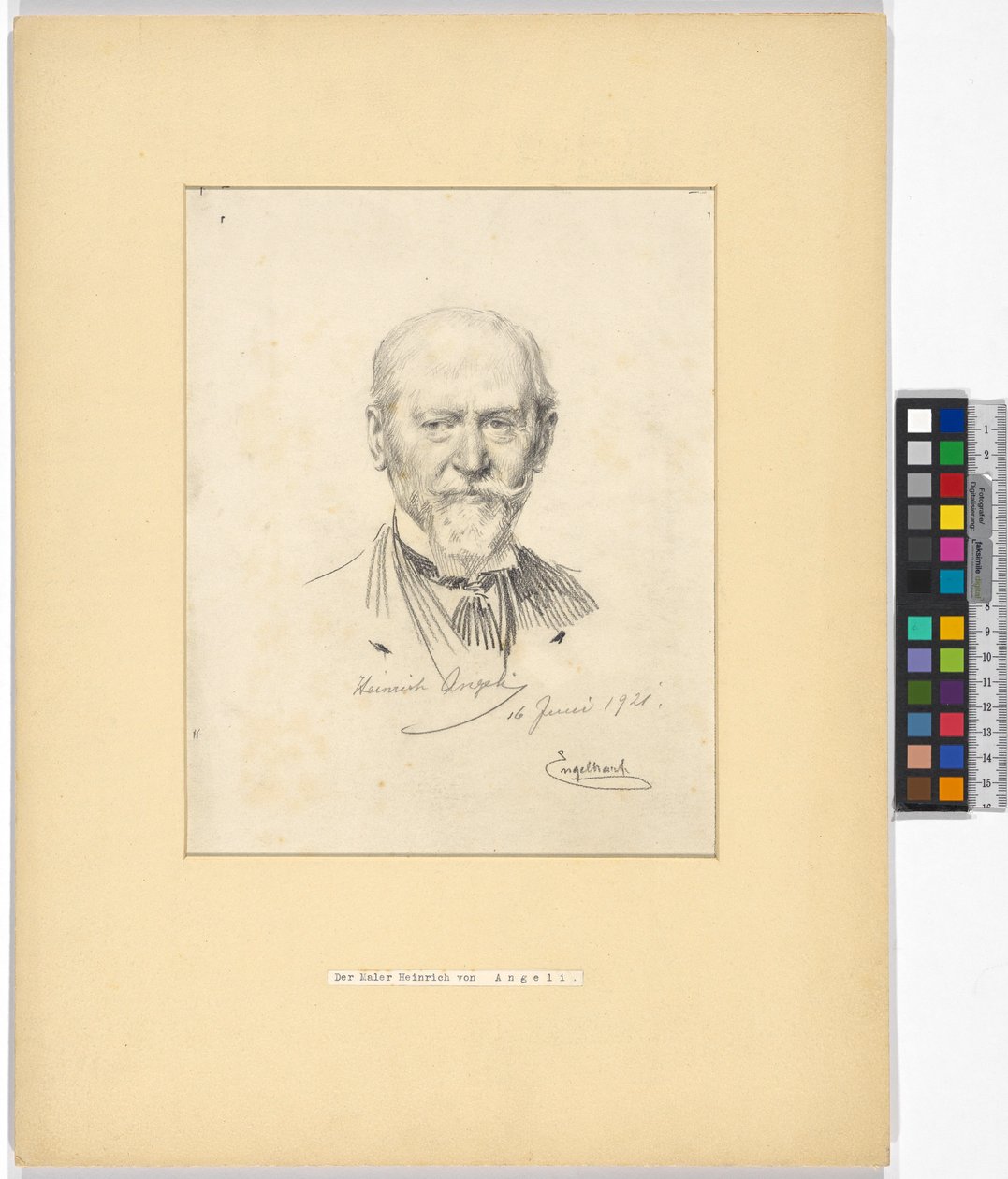 Heinrich Angeli (1840-1925), schilder door Josef Engelhart