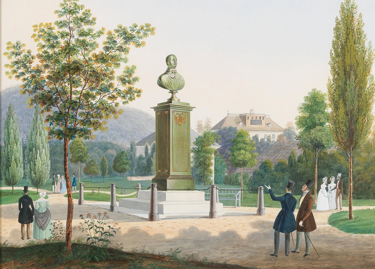 Het monument van aartshertog Rudolf, kardinaal-aartsbisschop van Olmütz in Ischl door Josef Hafner