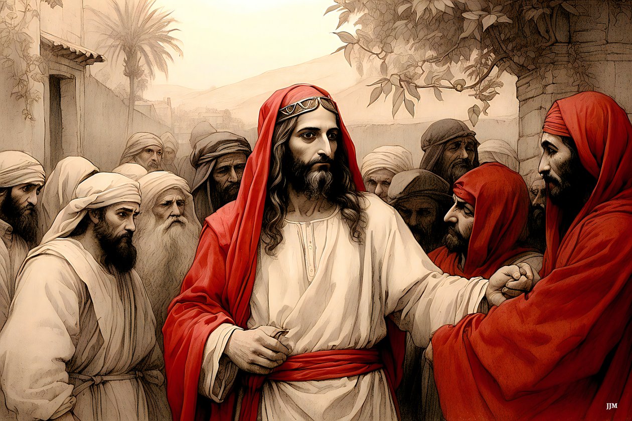 Jezus verraden door Judas door Josef Johann Michel