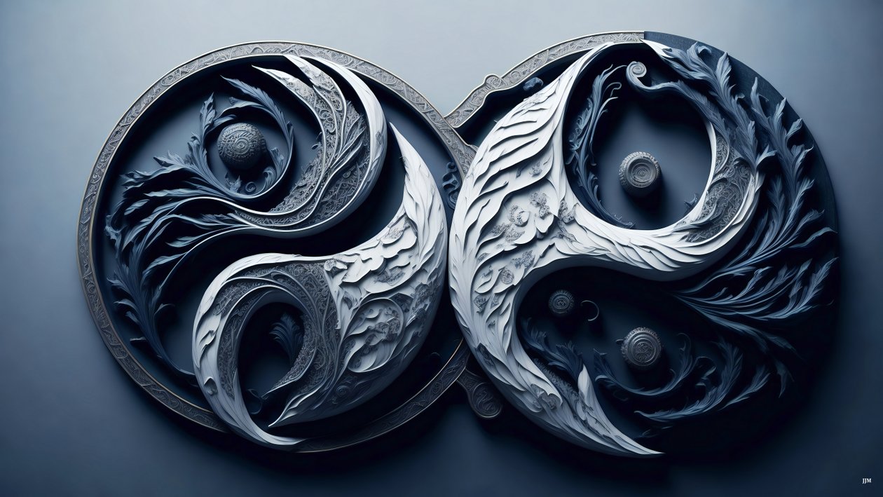 Yin en Yang concept _05 door Josef Johann Michel