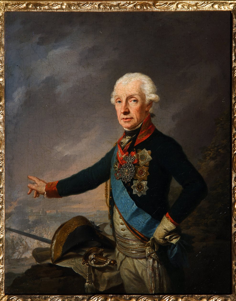 Portret van Veldmaarschalk Generaal-Generaal Prins A. Suvorov. Schilderij van Josef Kreuzinger (1757-1829) door Josef Kreuzinger