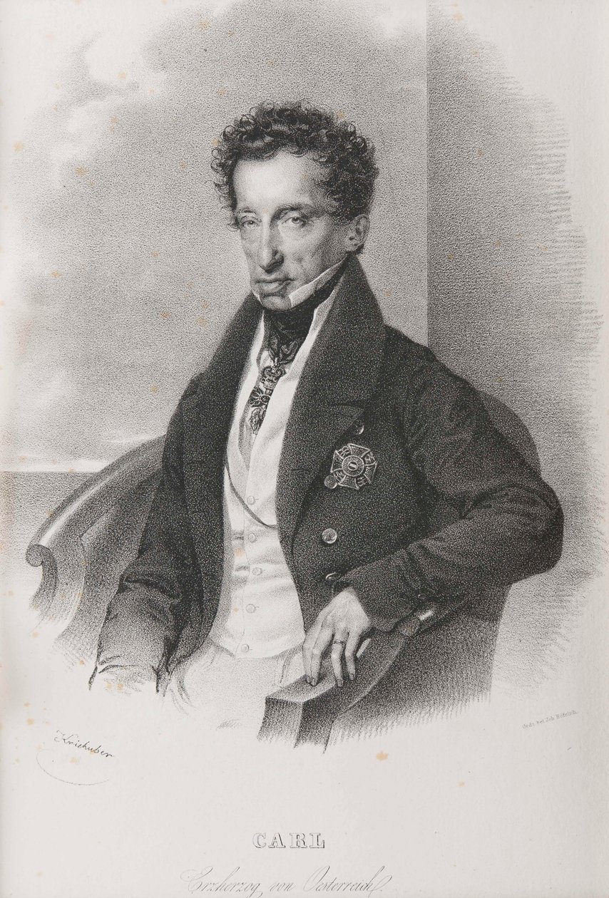 Aartshertog Karel van Oostenrijk 1771-1847, Hertog van Teschen door Josef Kriehuber