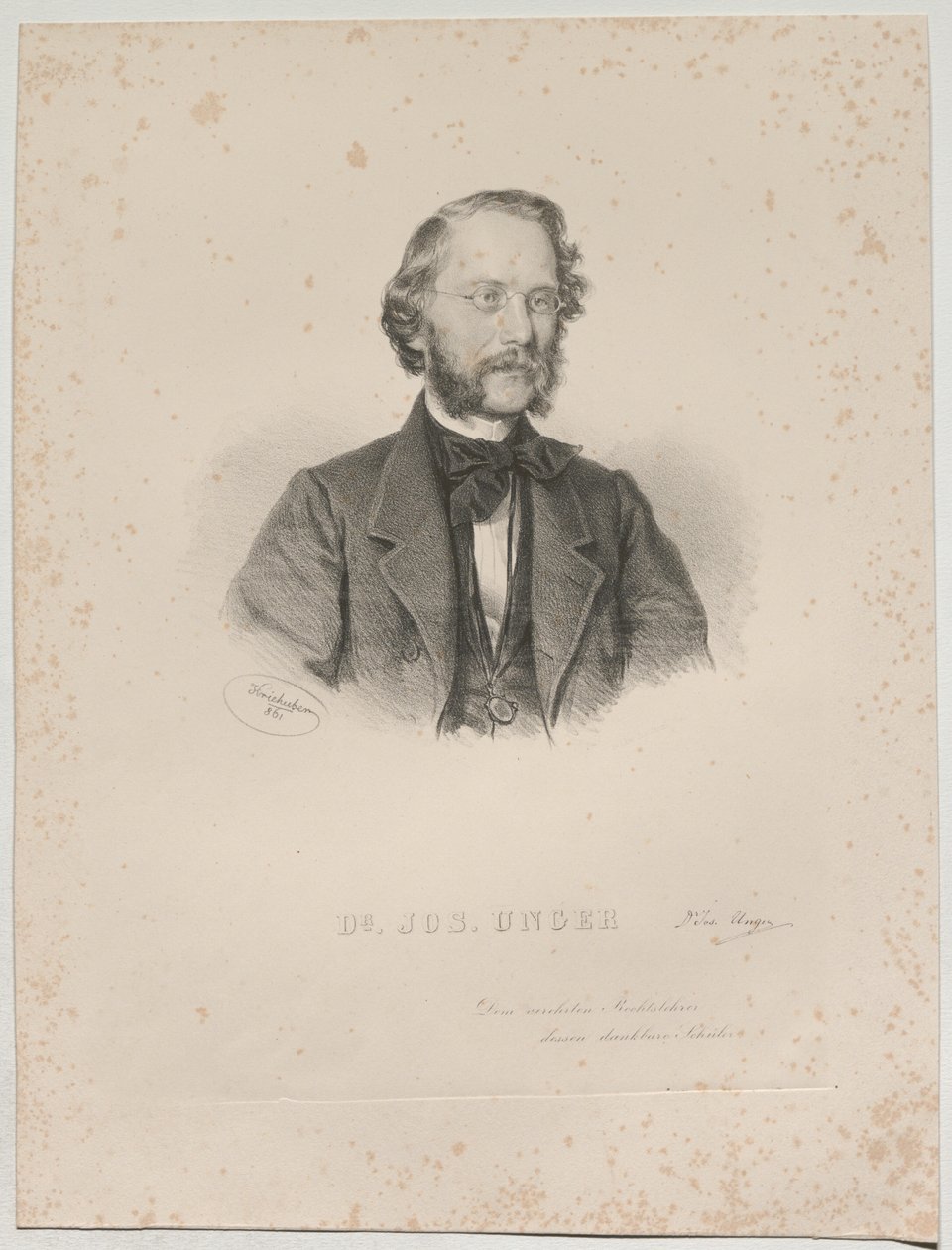 Dr. JOS. UNGER door Josef Kriehuber