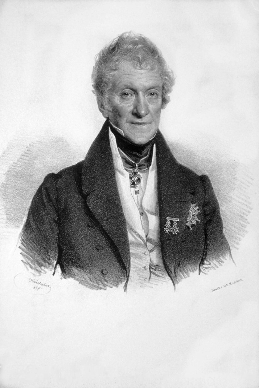 Franz Xaver Ottenfels-Gschwind Litho door Josef Kriehuber