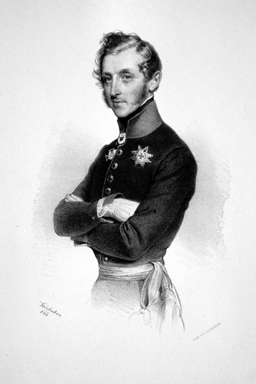 Friedrich Hannibal Thurn-Taxis Litho door Josef Kriehuber