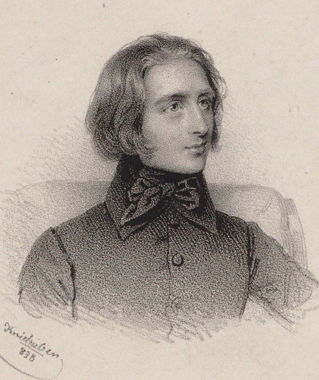 Portret van de componist Franz Liszt 1811-1886, 1838 door Josef Kriehuber