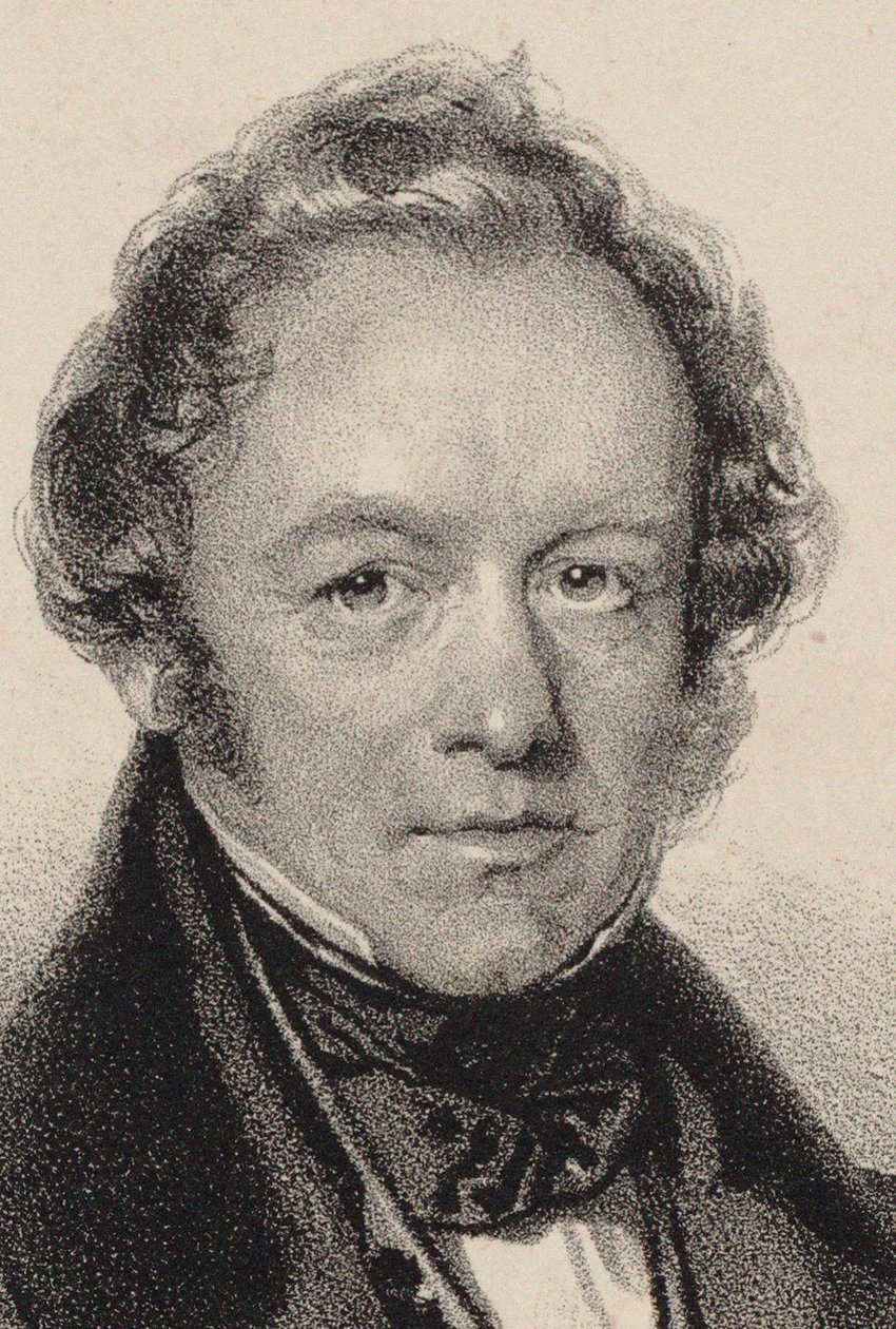 Portret van de componist Peter Joseph von Lindpaintner 1791-1856, ca. 1830 door Josef Kriehuber