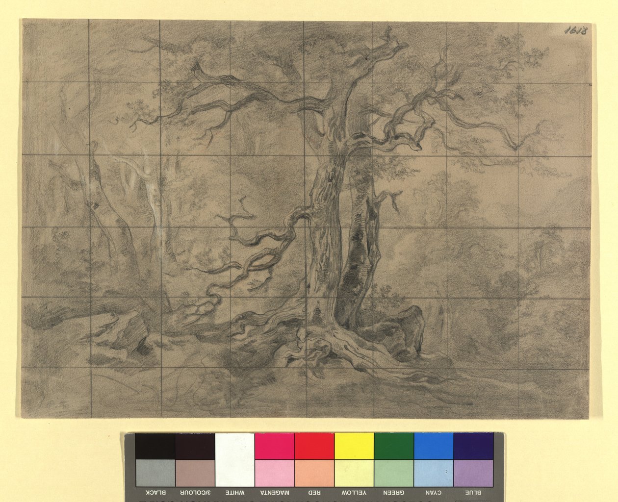 Boslandschap door Josef Kriehuber
