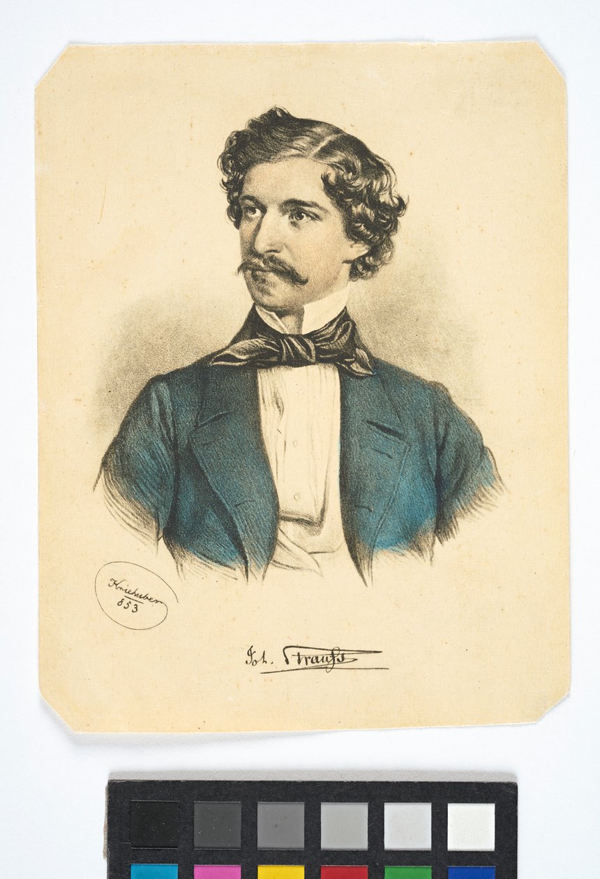 betreft: "Joh. Strauss" door Josef Kriehuber