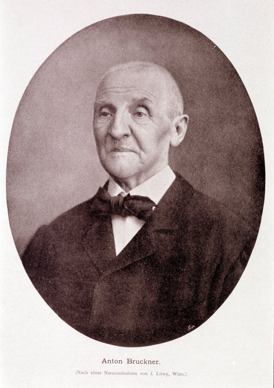 Oostenrijkse componist en organist Anton Bruckner (1824 - 1896) door Josef Löwy