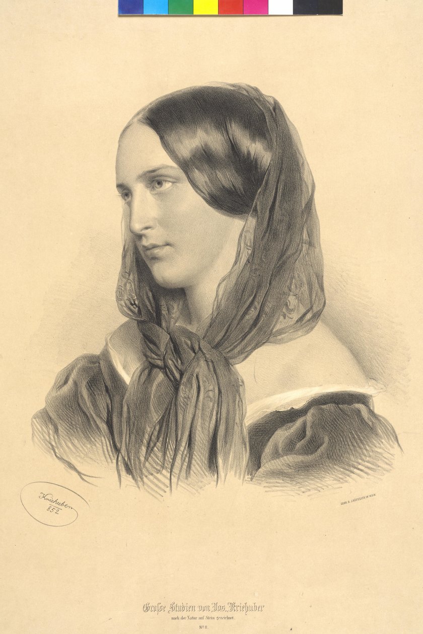Emilie Kriehuber door Josef Nikolaus Kriehuber