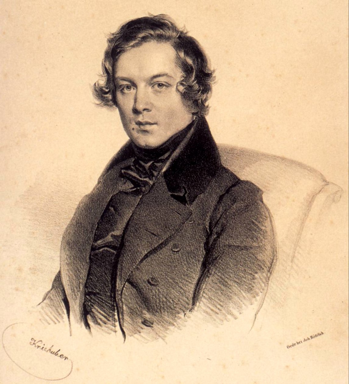 Robert Schumann 1810-1856, 1839 door Josef Nikolaus Kriehuber
