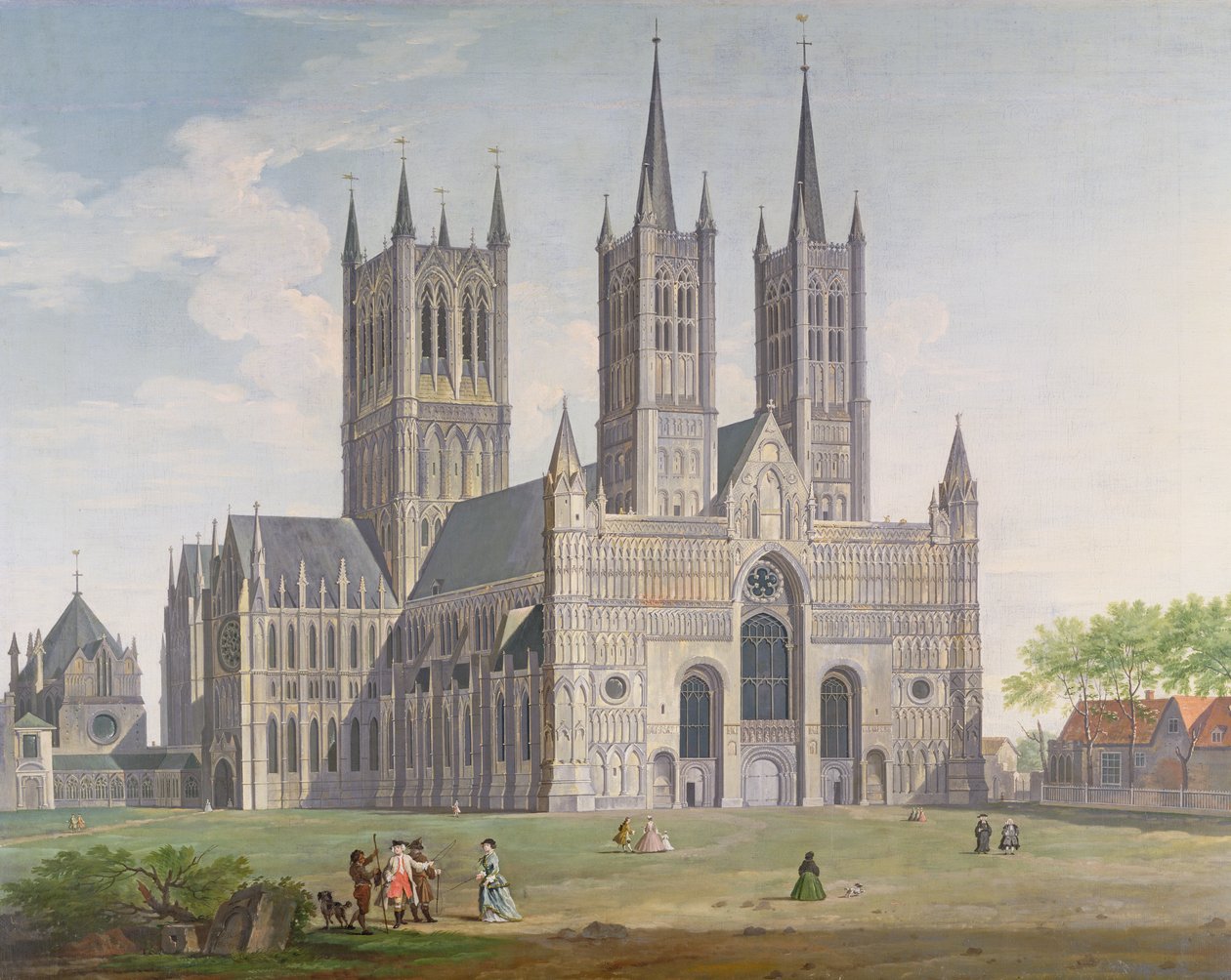 Kathedraal van Lincoln vanuit het Westen door Joseph Baker