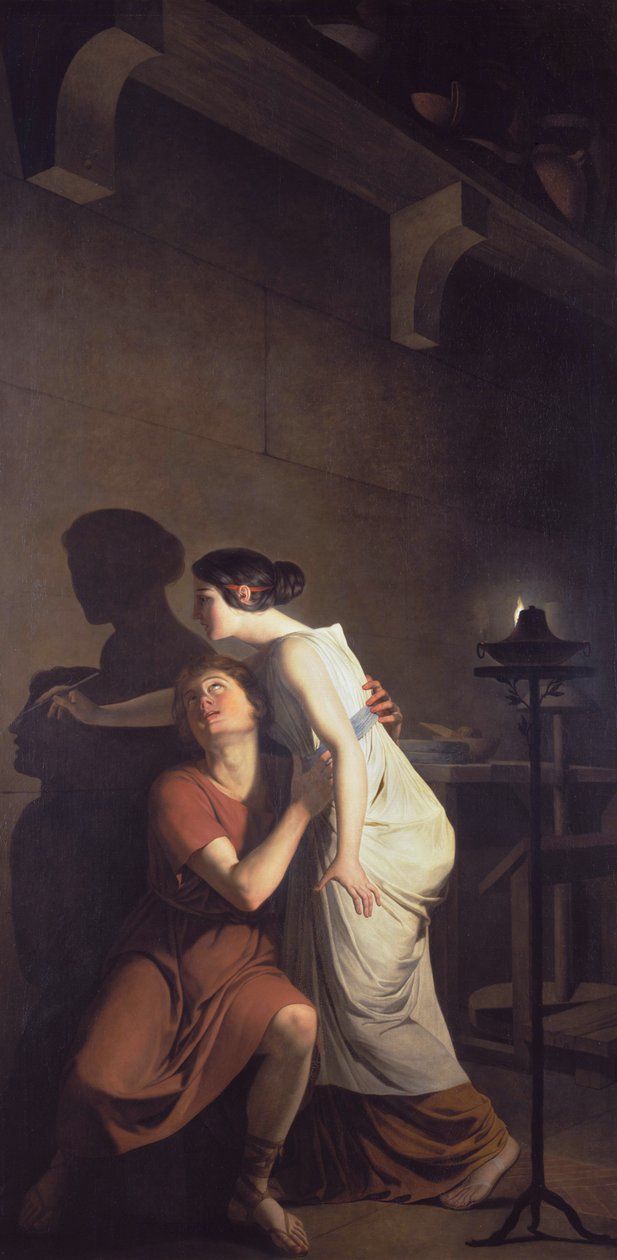 Uitvinding van de Kunst van het Tekenen door Joseph-Benoît Suvée