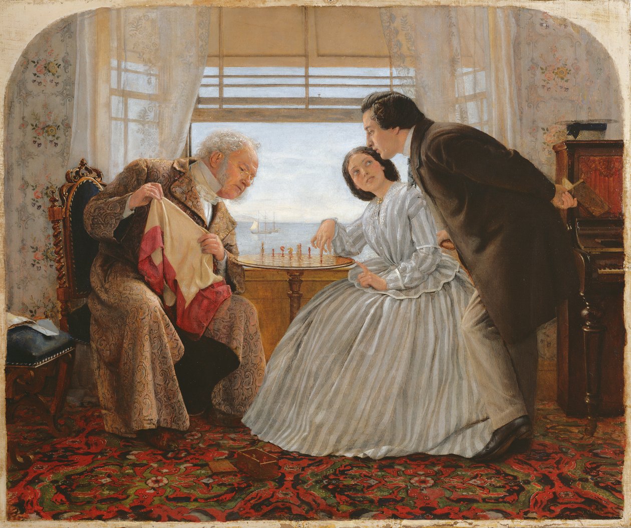 De Schaakspelers, 1860 door Joseph Clark