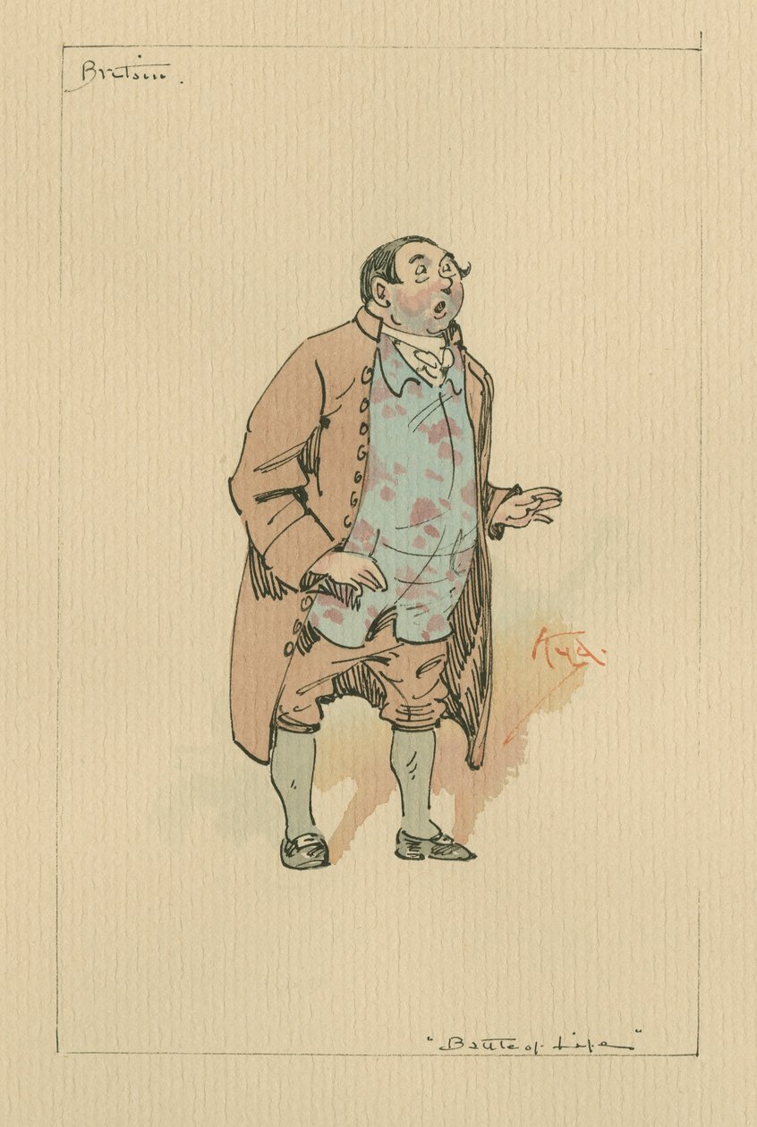 Ben Britain - De strijd van het leven, ca. 1920s door Joseph Clayton Clarke
